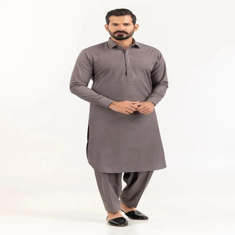 Dark Brown Gul Cartier Unstitched Fabric Blended | Ideas Sale 2023 by Gul Ahmed