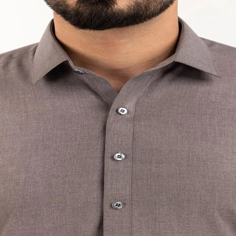 Dark Brown Gul Cartier Unstitched Fabric Blended | Ideas Sale 2023 by Gul Ahmed