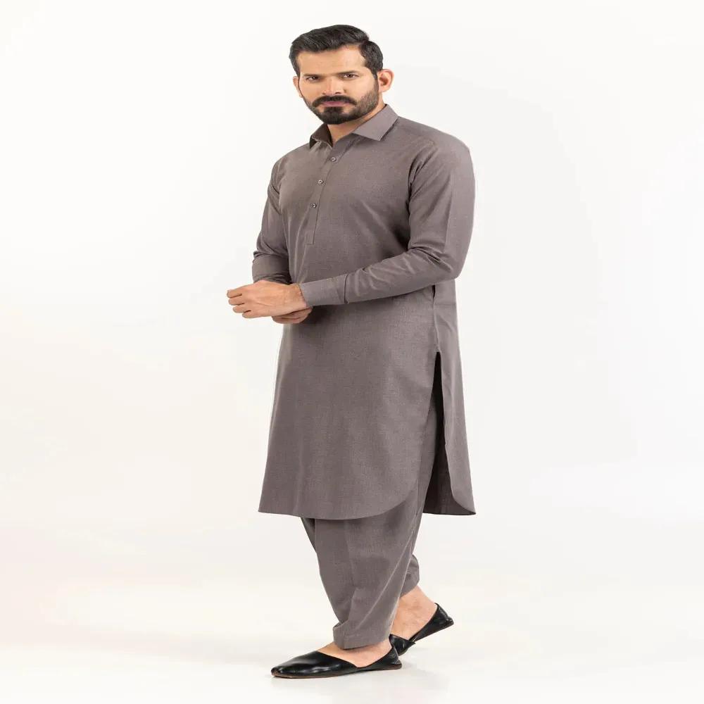 Dark Brown Gul Cartier Unstitched Fabric Blended | Ideas Sale 2023 by Gul Ahmed