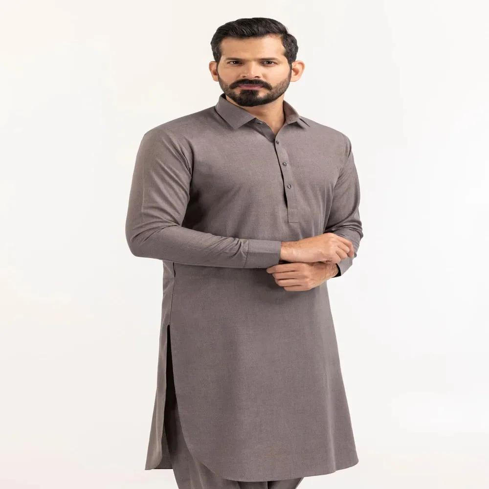 Dark Brown Gul Cartier Unstitched Fabric Blended | Ideas Sale 2023 by Gul Ahmed