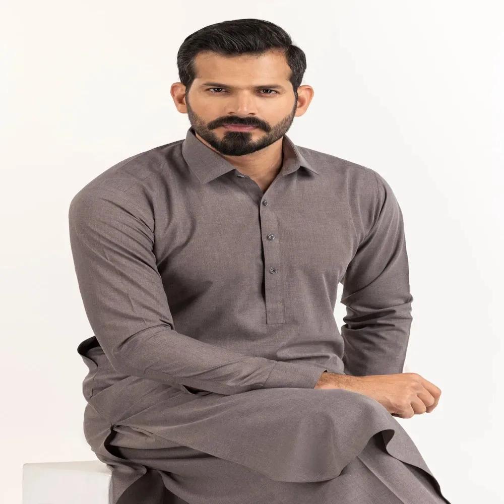Dark Brown Gul Cartier Unstitched Fabric Blended | Ideas Sale 2023 by Gul Ahmed