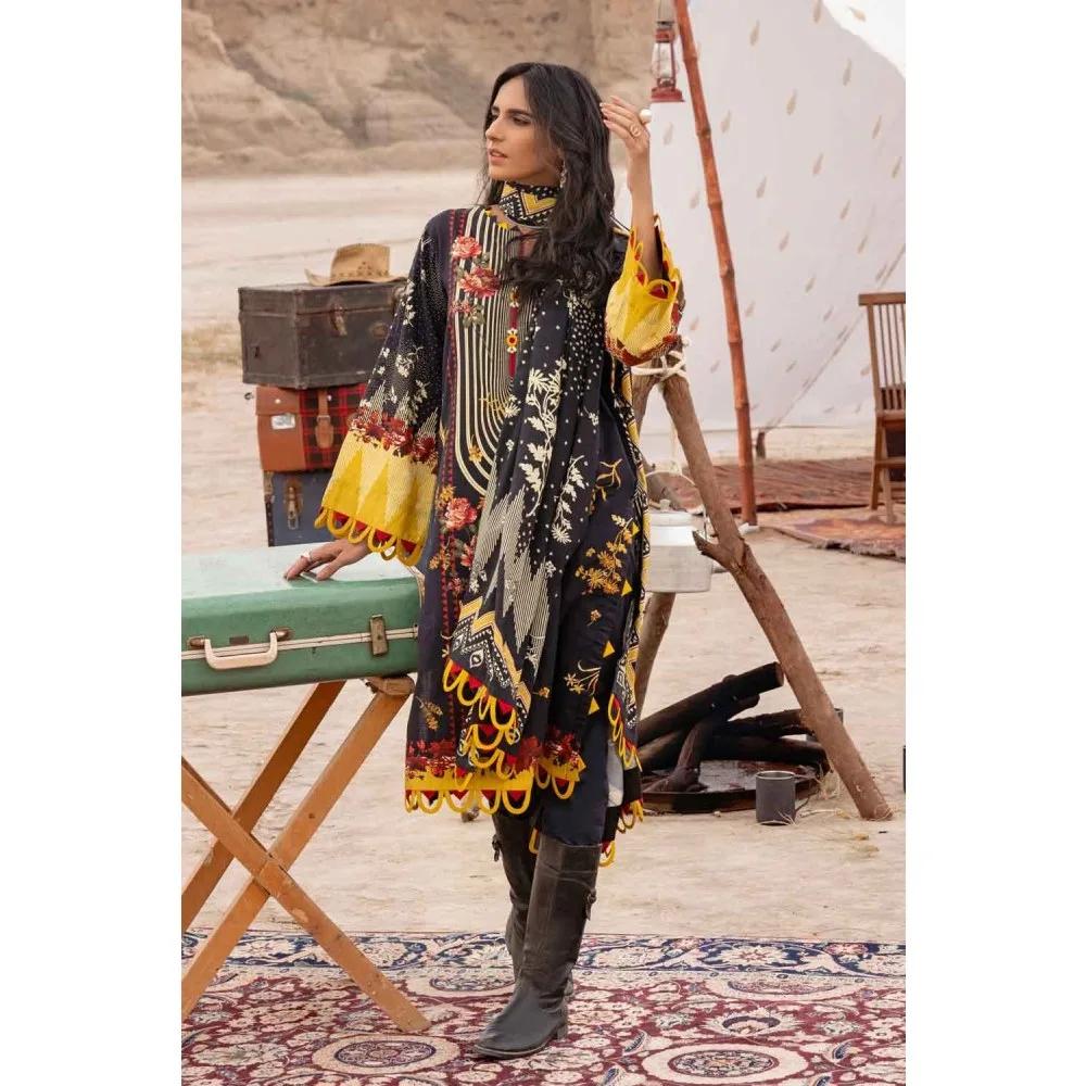 Digital Printed Khaddar Shirt with Digital Printed Cotton Linen Dupatta Unstitched 3-piece Suit CV-12004 by Gul Ahmed