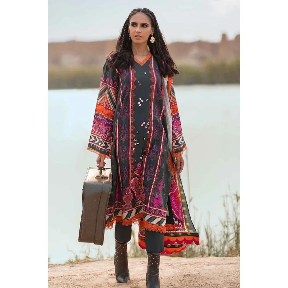 Digital Printed Khaddar Shirt with Digital Printed Cotton Linen Dupatta Unstitched 3-piece Suit CV-12010 by Gul Ahmed