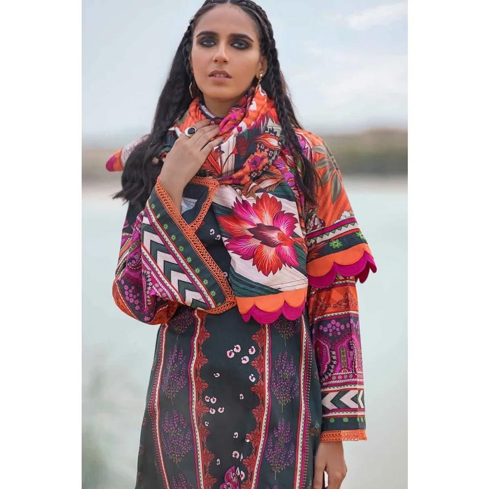 Digital Printed Khaddar Shirt with Digital Printed Cotton Linen Dupatta Unstitched 3-piece Suit CV-12010 by Gul Ahmed
