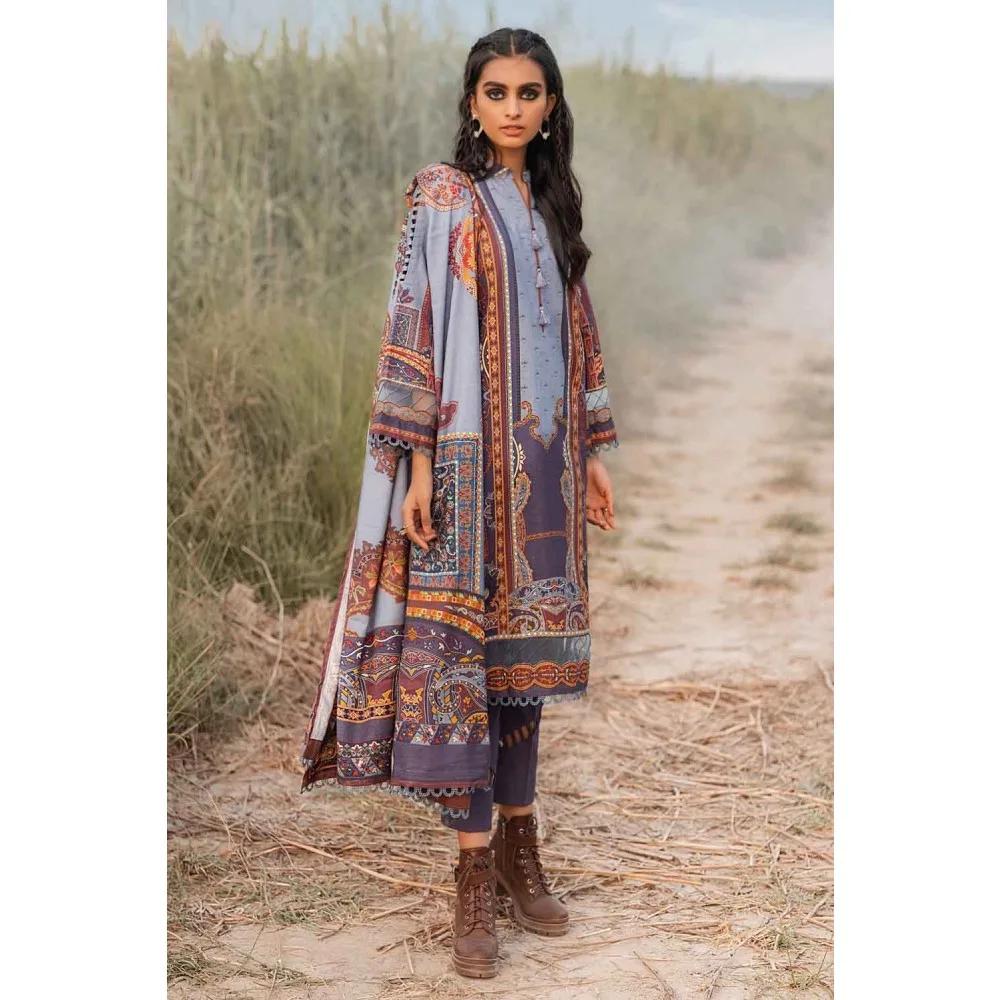 Digital Printed Khaddar Shirt with Digital Printed Cotton Linen Dupatta Unstitched 3-piece Suit CV-12013 by Gul Ahmed