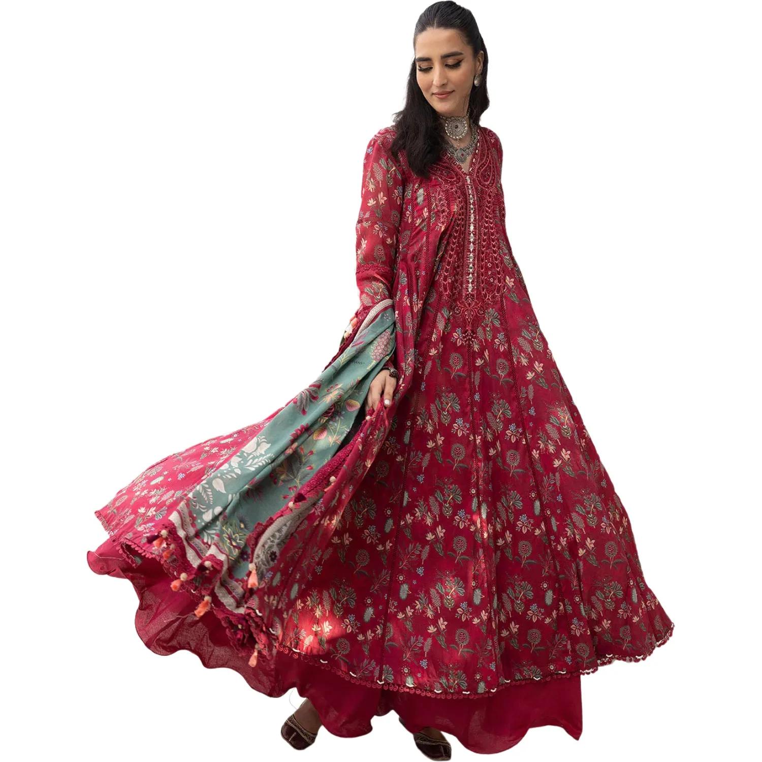 Embrace Elegance: Faiza Faisal Sale - SILA 3-Piece Unstitched Bliss with Embroidered Splendor & Digital Dreamscape Dupatta