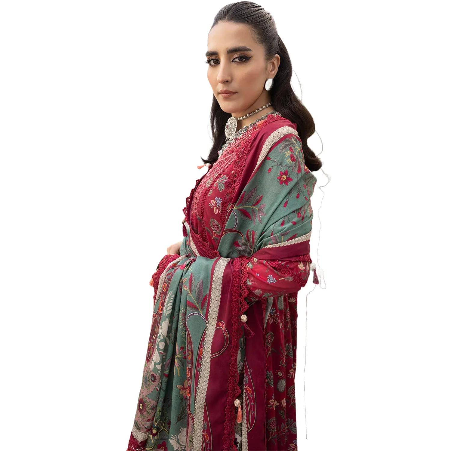 Embrace Elegance: Faiza Faisal Sale - SILA 3-Piece Unstitched Bliss with Embroidered Splendor & Digital Dreamscape Dupatta