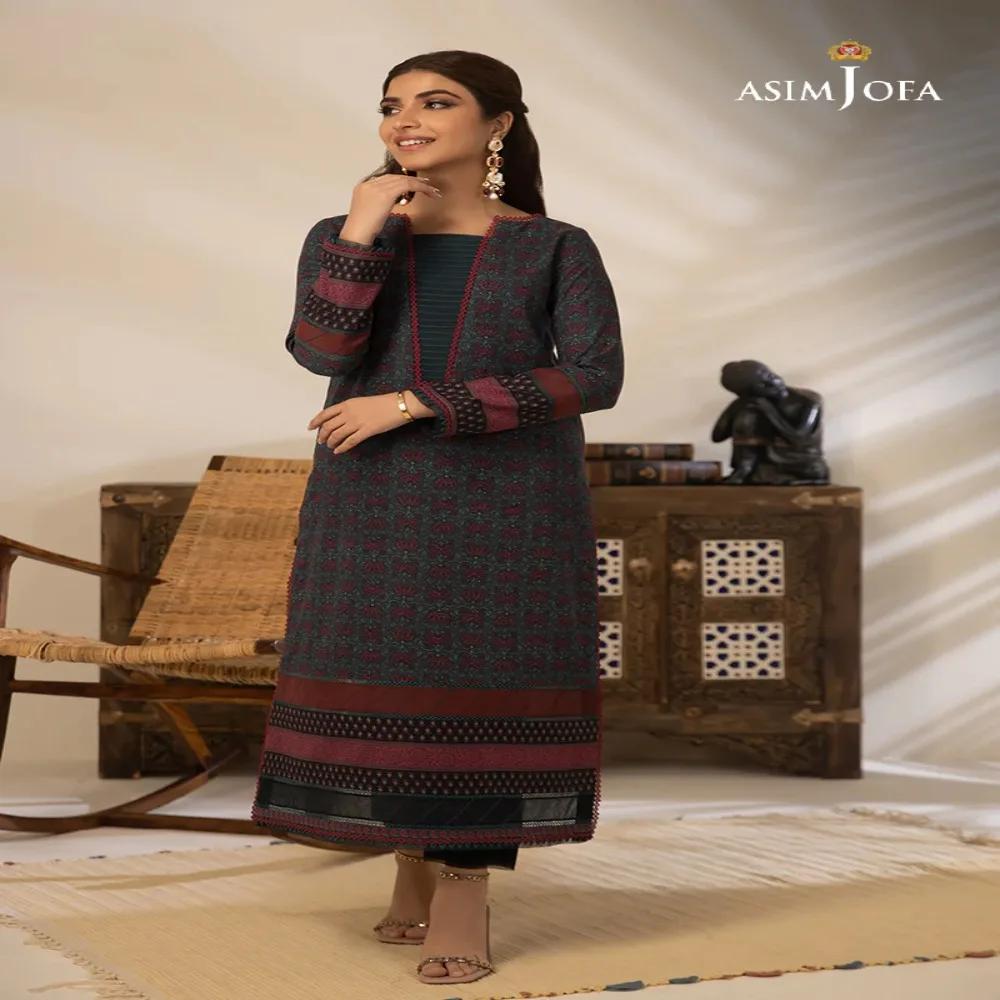 Embrace Timeless Elegance with Beautiful 1-Piece Unstitched Asim Jofa Prints AJBP-28