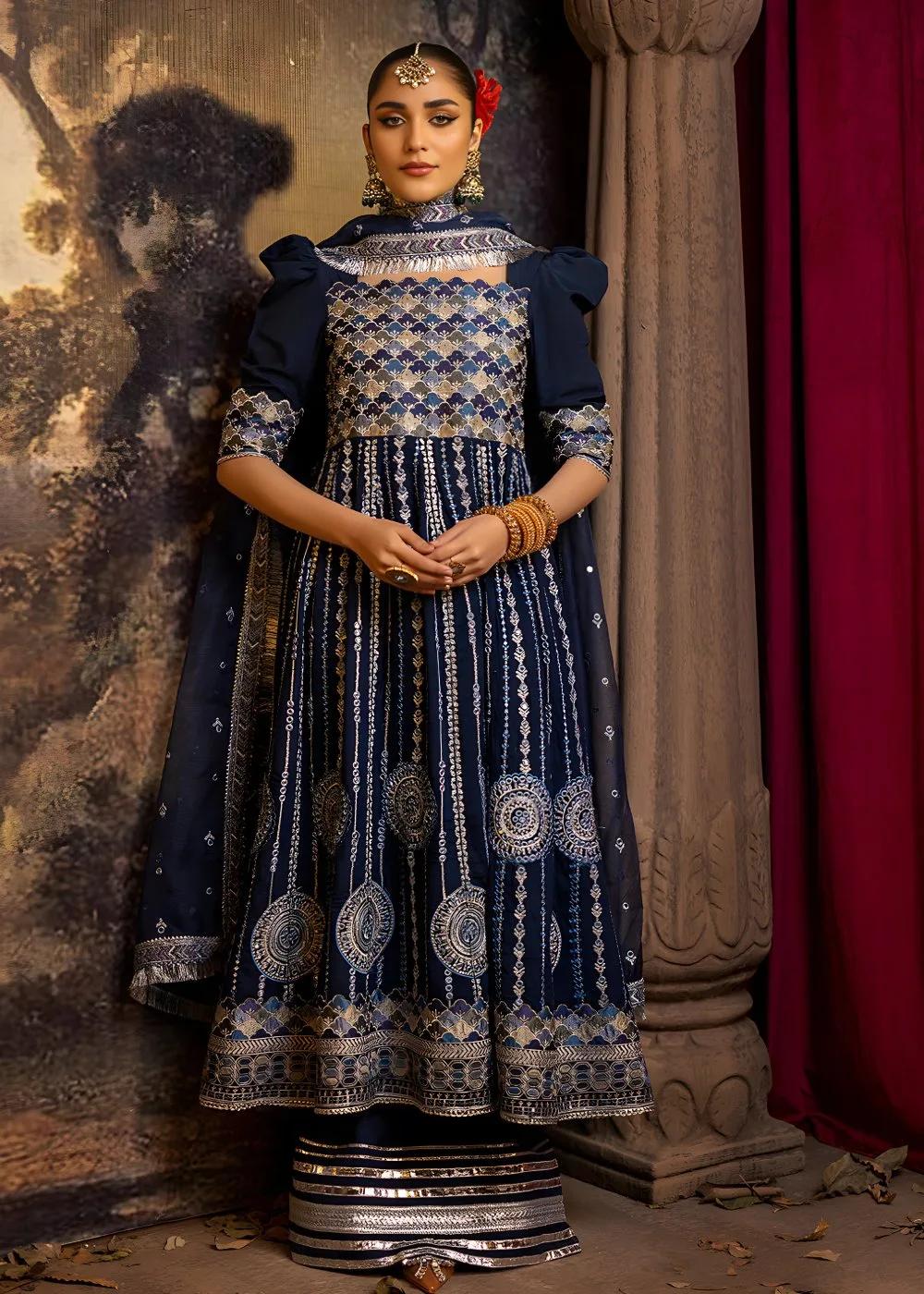 Faiza Faisal 3-Piece Luxury Embroidered Thai Silk Nazli Begum Unstitched Formals Suit