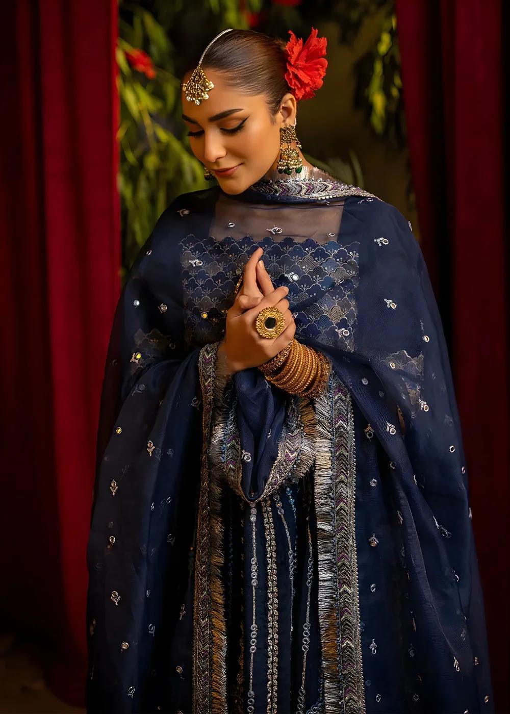 Faiza Faisal 3-Piece Luxury Embroidered Thai Silk Nazli Begum Unstitched Formals Suit