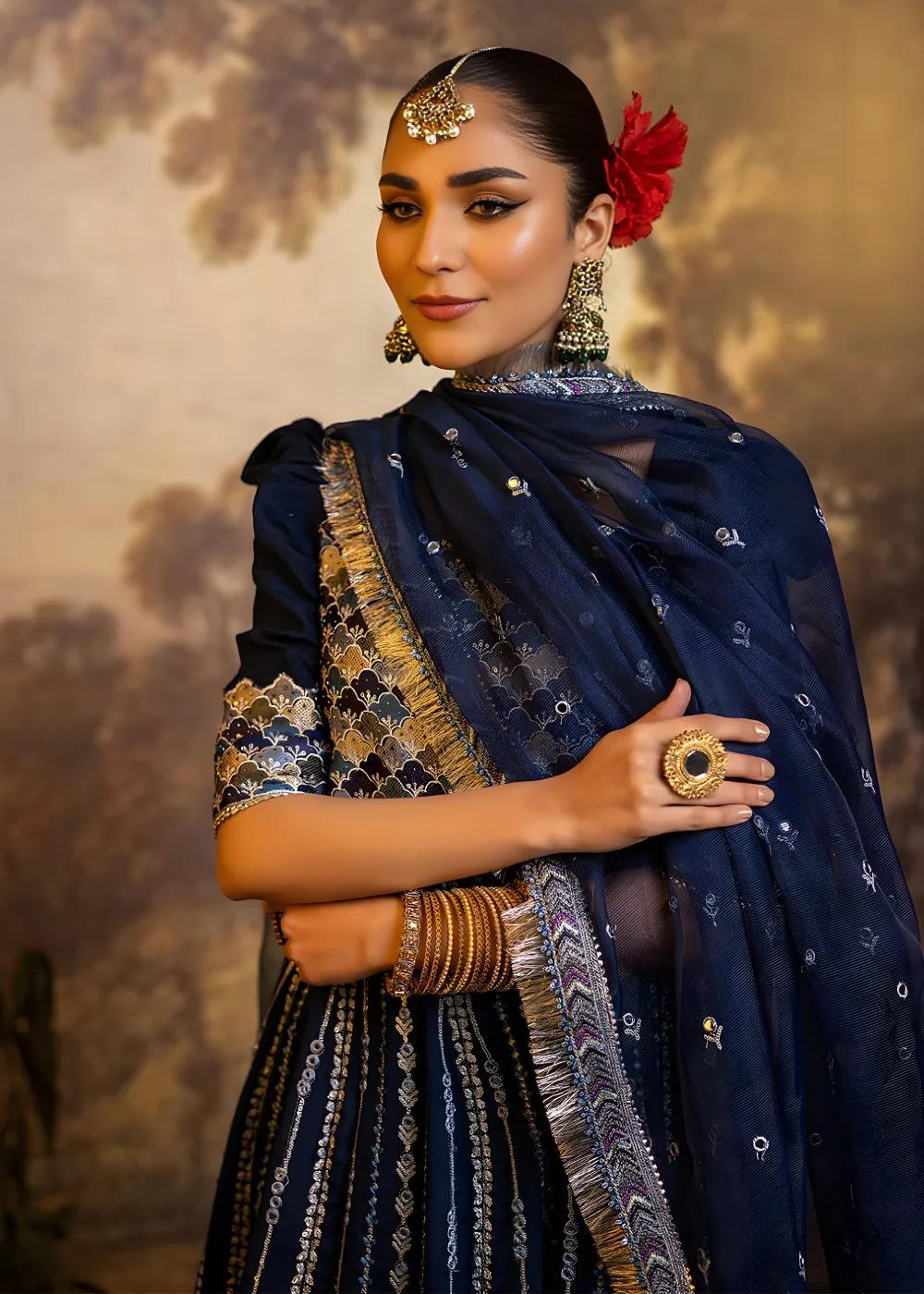 Faiza Faisal 3-Piece Luxury Embroidered Thai Silk Nazli Begum Unstitched Formals Suit