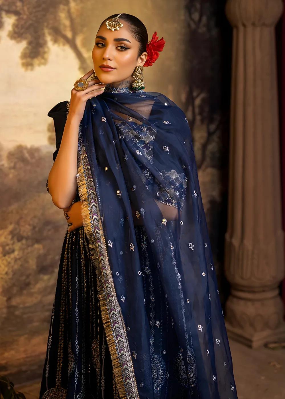 Faiza Faisal 3-Piece Luxury Embroidered Thai Silk Nazli Begum Unstitched Formals Suit