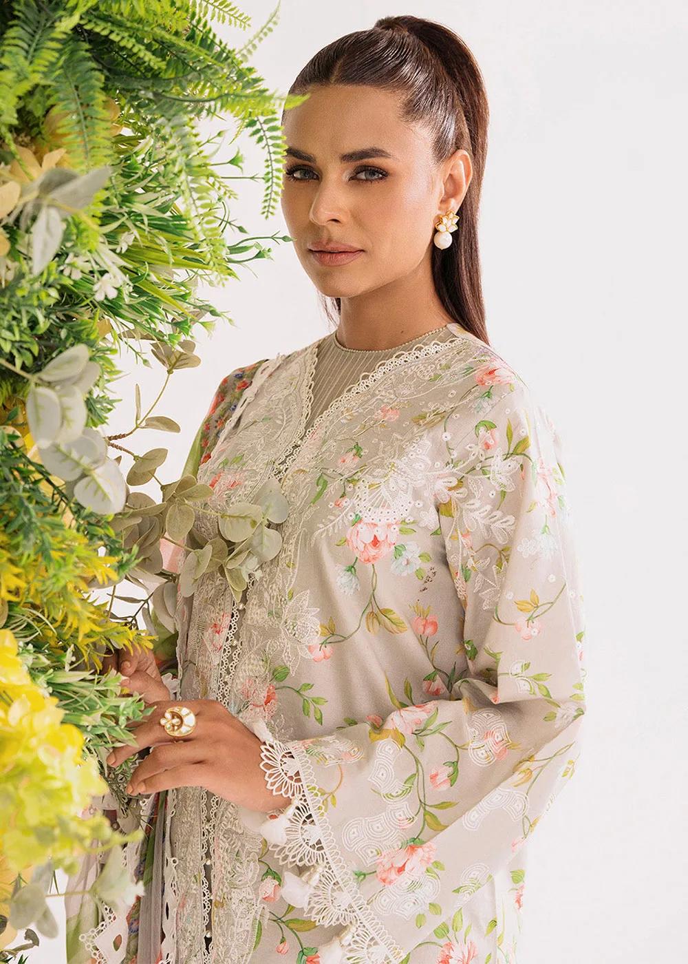 Faiza Faisal 3-Piece Unstitched Printed Embroidered Lawn - Bria French Garden