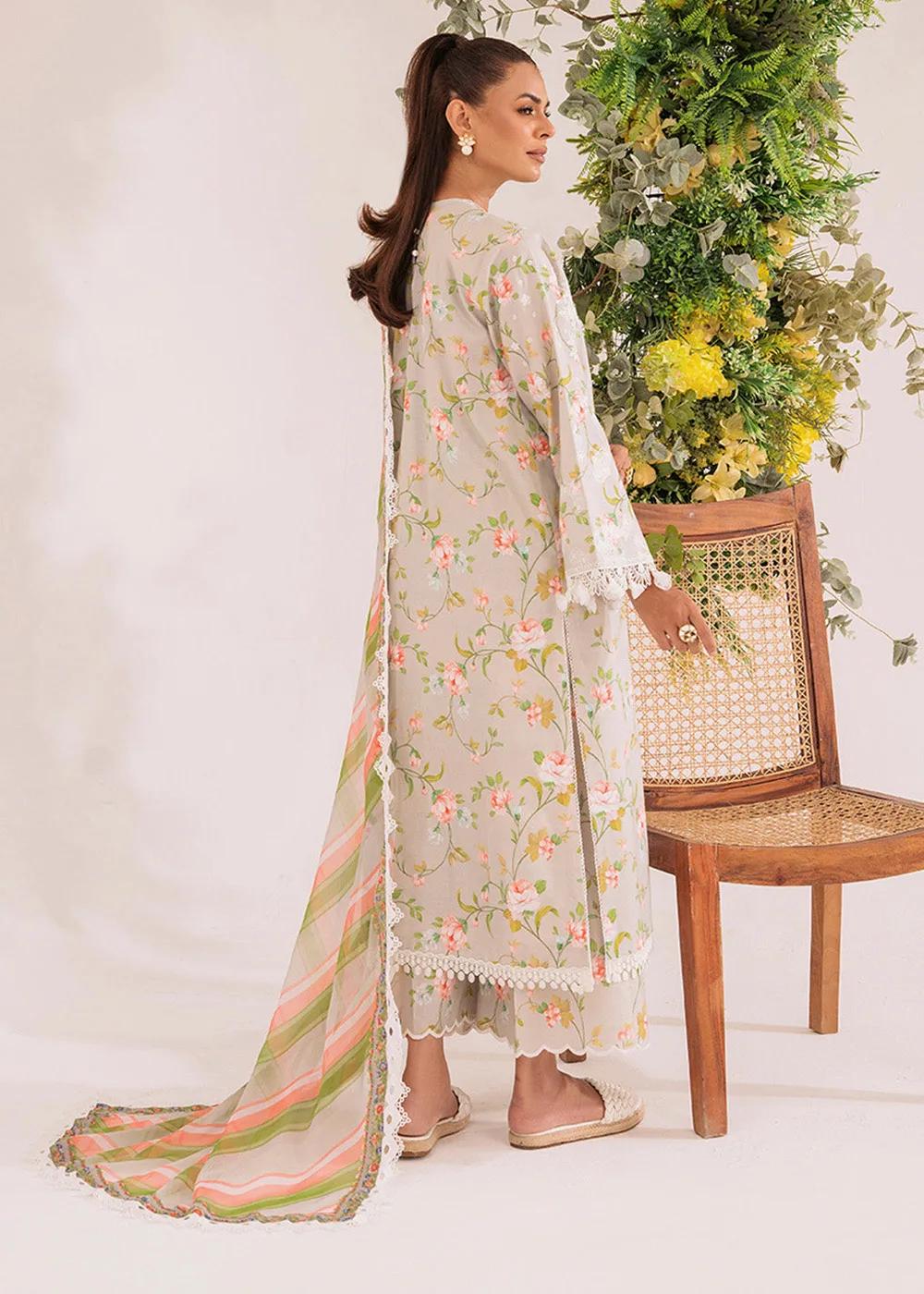 Faiza Faisal 3-Piece Unstitched Printed Embroidered Lawn - Bria French Garden