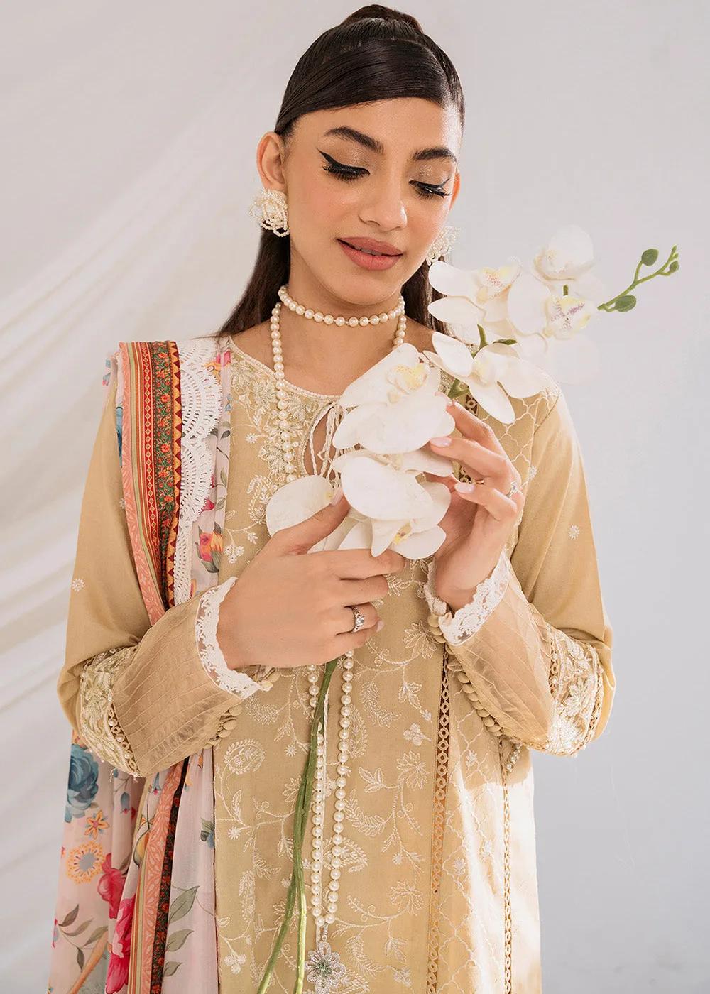 Faiza Faisal 3-Piece Unstitched Printed Embroidered Lawn - Cecelia French Garden