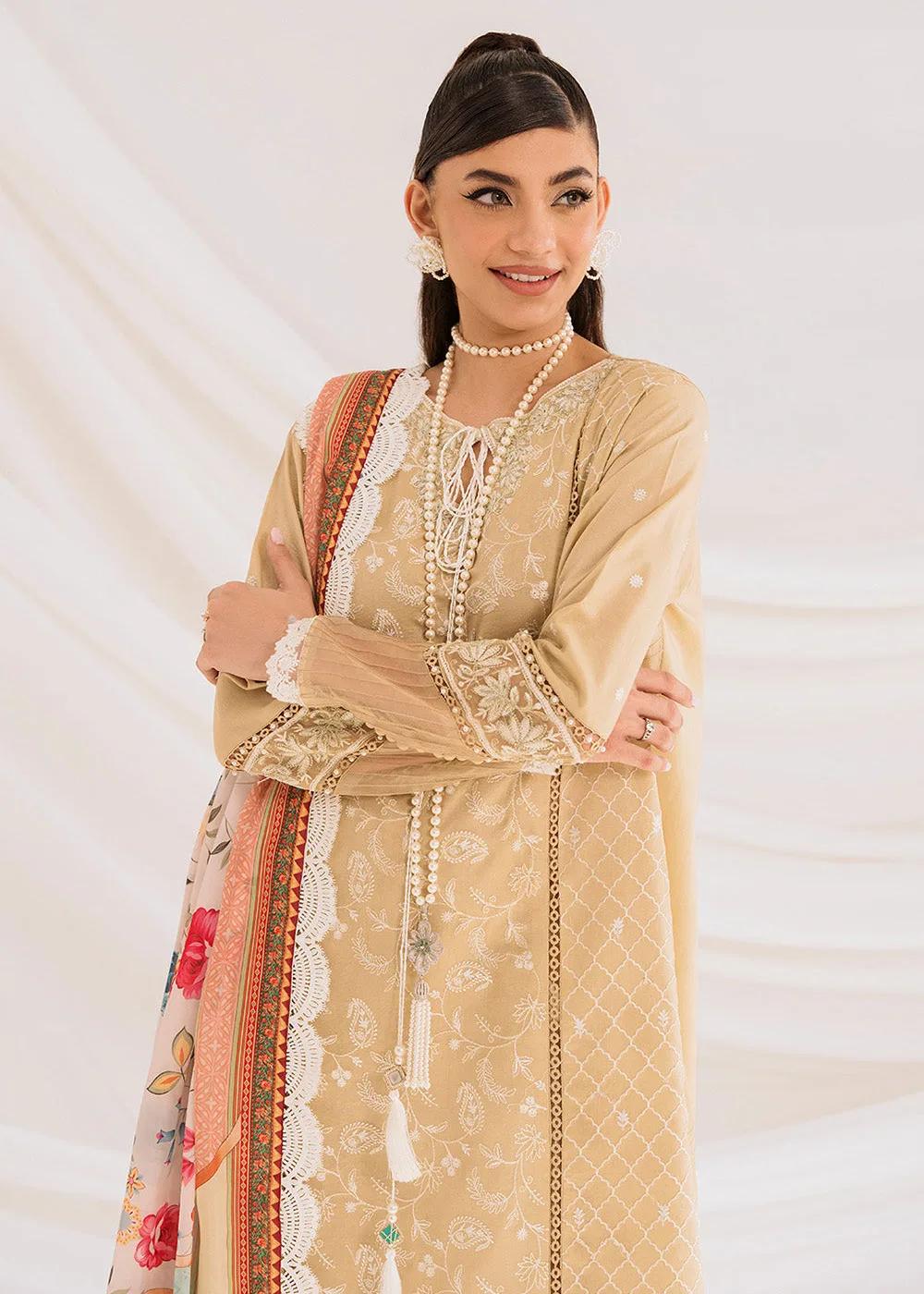 Faiza Faisal 3-Piece Unstitched Printed Embroidered Lawn - Cecelia French Garden