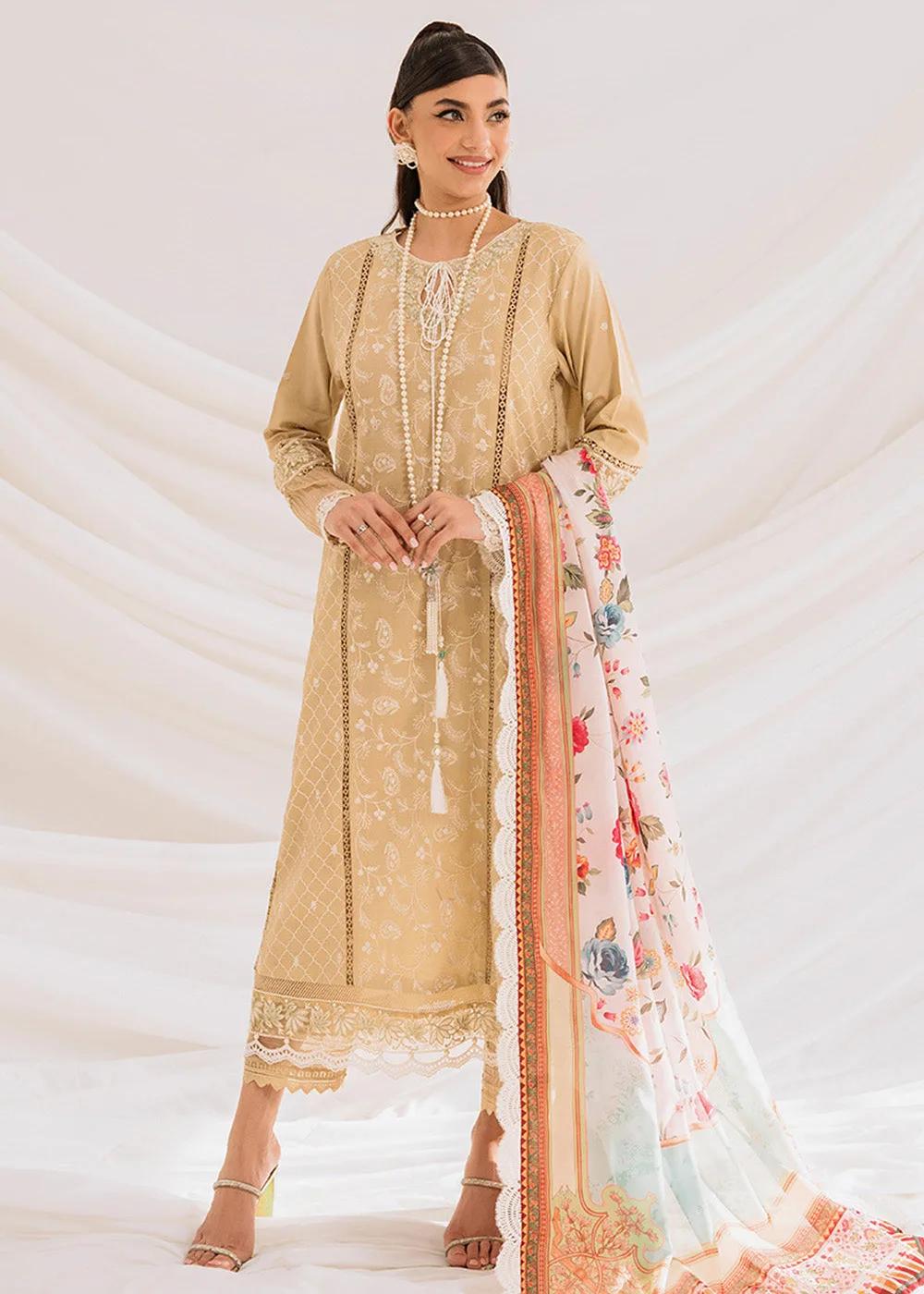 Faiza Faisal 3-Piece Unstitched Printed Embroidered Lawn - Cecelia French Garden