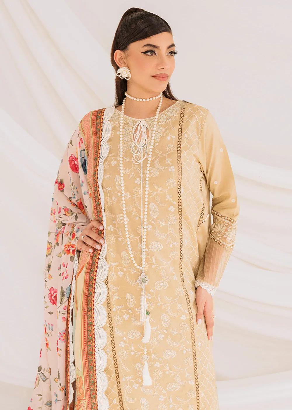 Faiza Faisal 3-Piece Unstitched Printed Embroidered Lawn - Cecelia French Garden