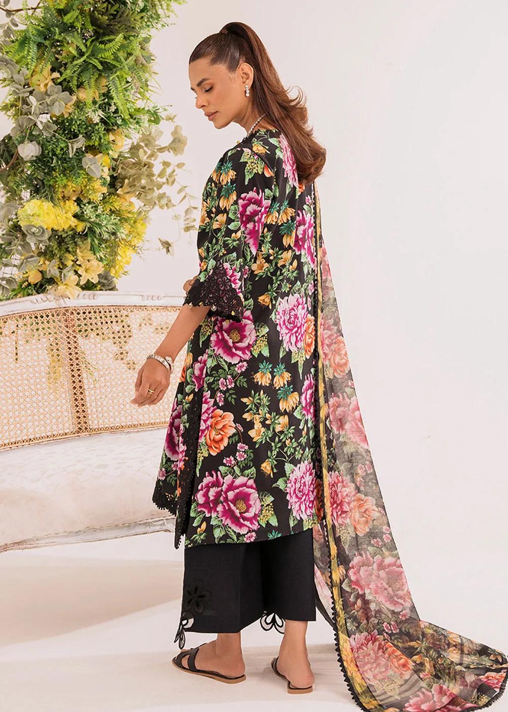 Faiza Faisal 3-Piece Unstitched Printed Embroidered Lawn - Dahlia French Garden