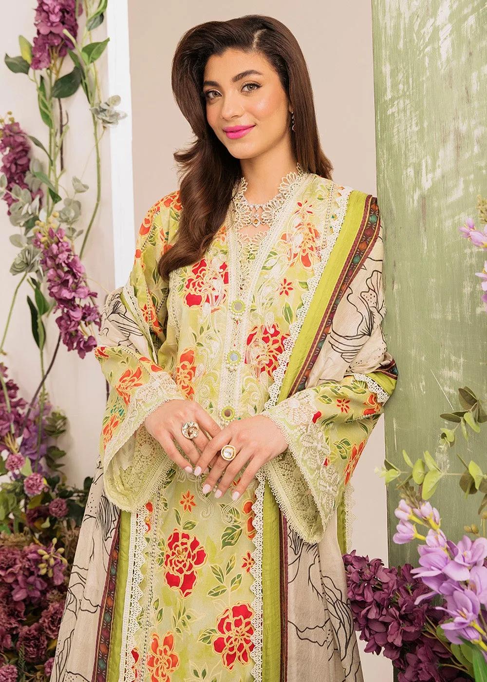 Faiza Faisal 3-Piece Unstitched Printed Embroidered Lawn - Freesia French Garden