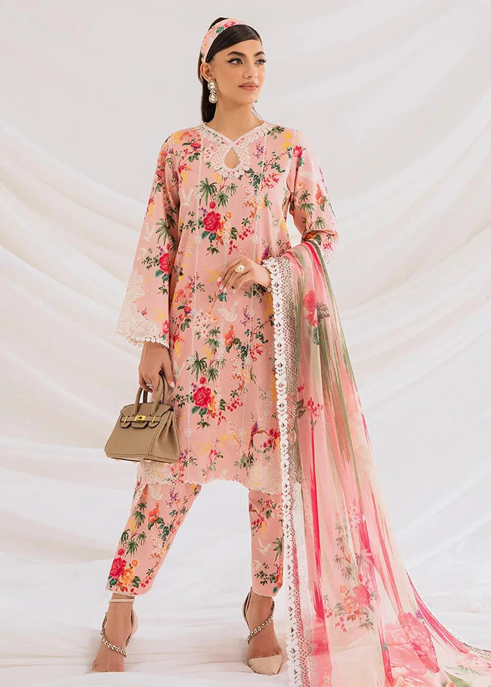 Faiza Faisal 3-Piece Unstitched Printed Embroidered Lawn - Laurel French Garden