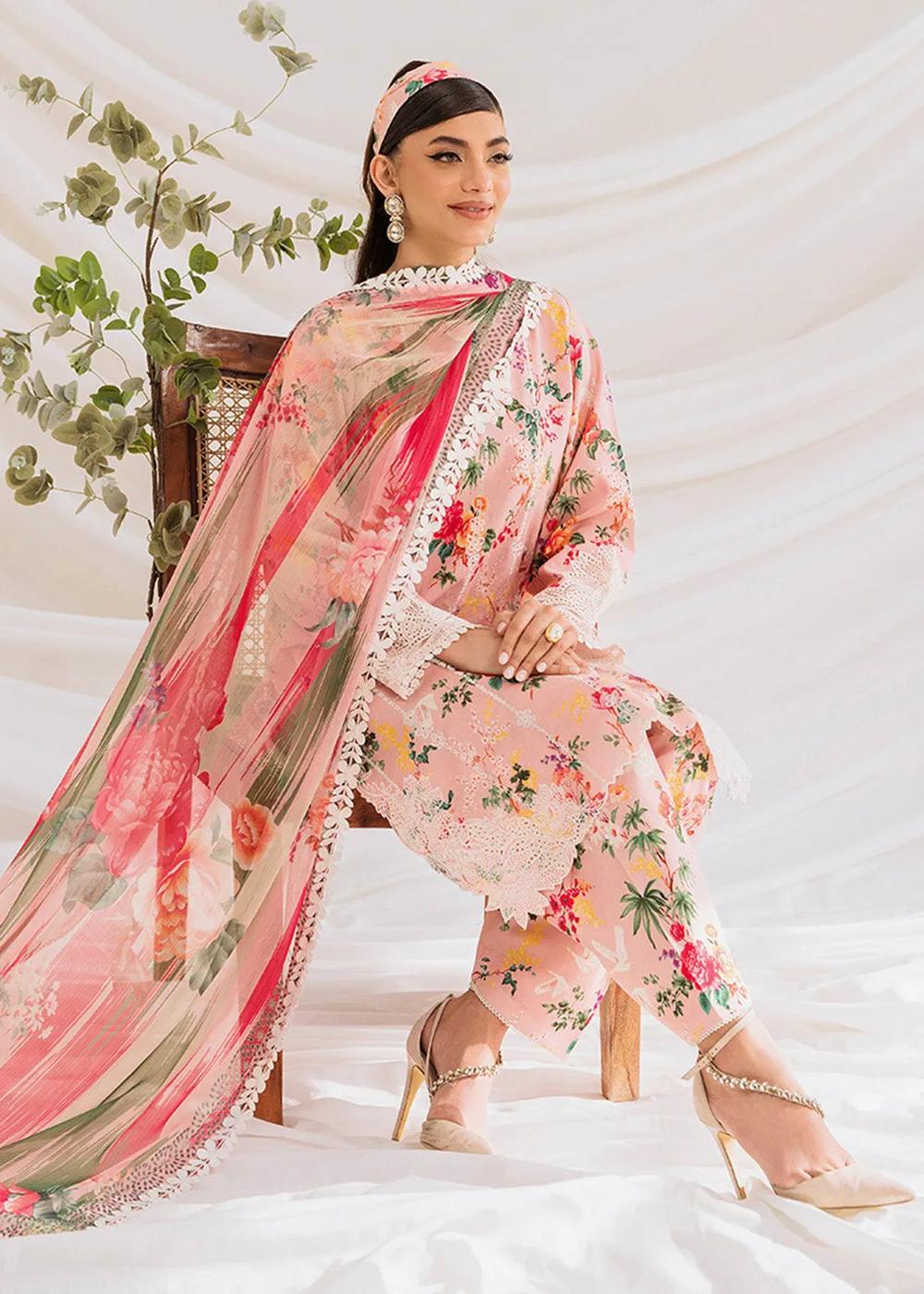 Faiza Faisal 3-Piece Unstitched Printed Embroidered Lawn - Laurel French Garden