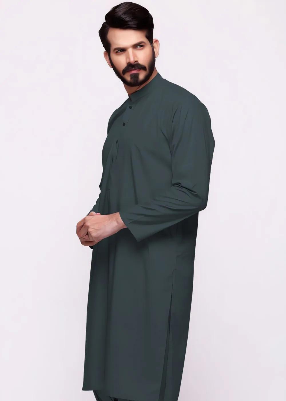 Fawn Green Unstitched Fabric Suit Gini Gold-NS by Gul Ahmed