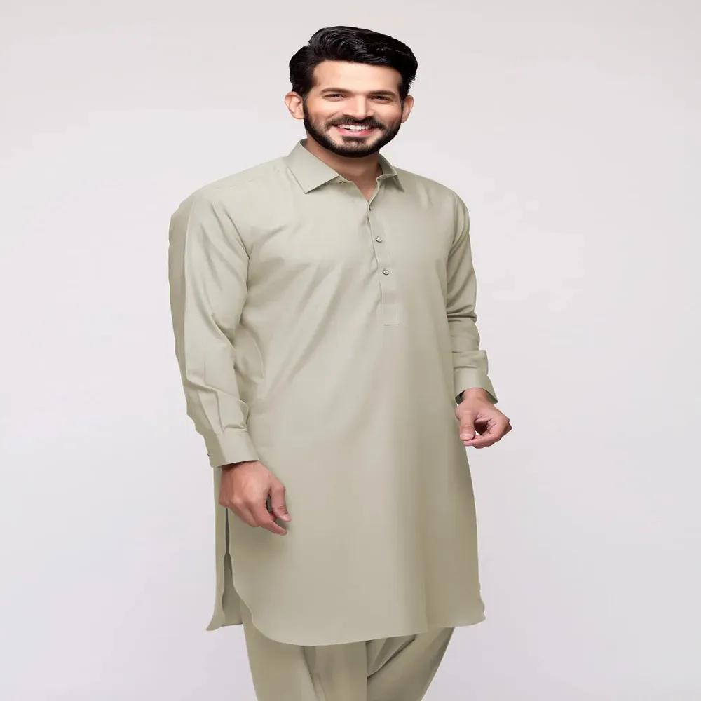 Grey Green Unstitched Fabric Mega Super | Gul Ahmed Men Collection