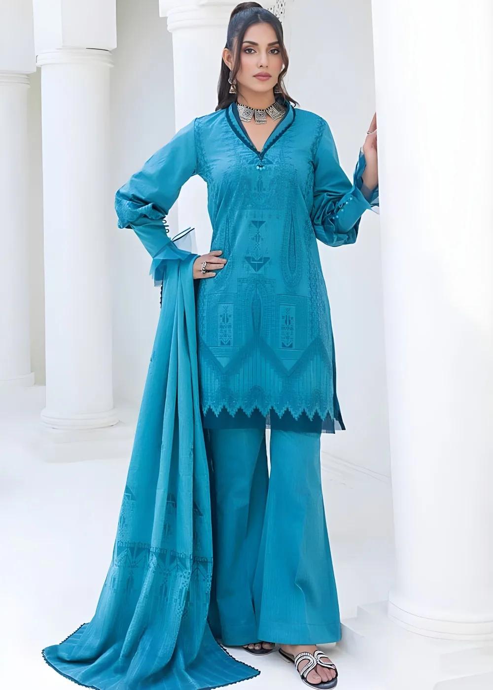 Gul Ahmed 3-Piece Chambray Jacquard Unstitched Suit MJ-42006