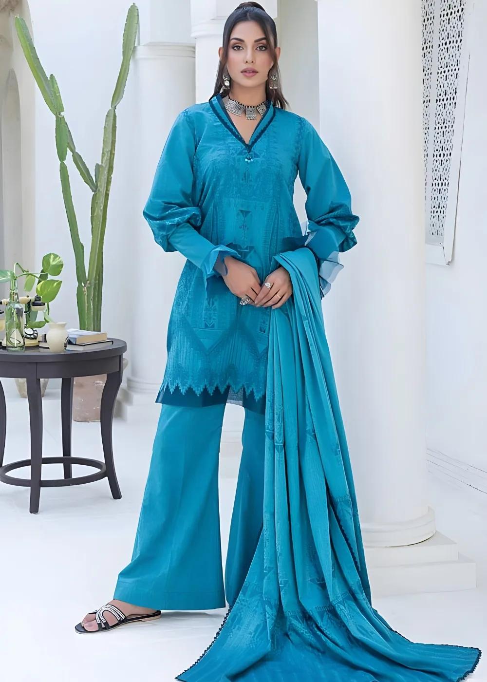 Gul Ahmed 3-Piece Chambray Jacquard Unstitched Suit MJ-42006