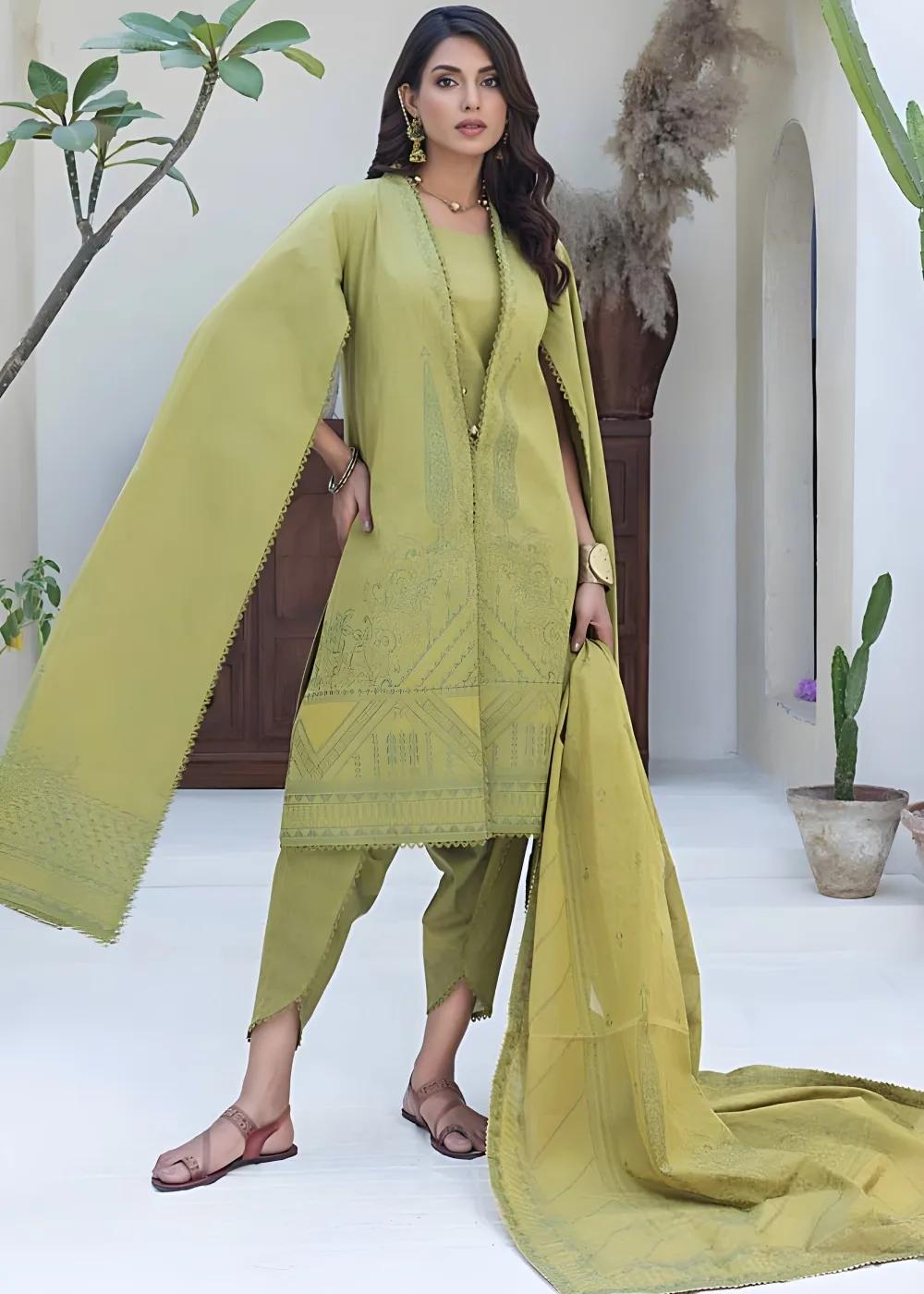 Gul Ahmed 3-Piece Chambray Jacquard Unstitched Suit MJ-42009