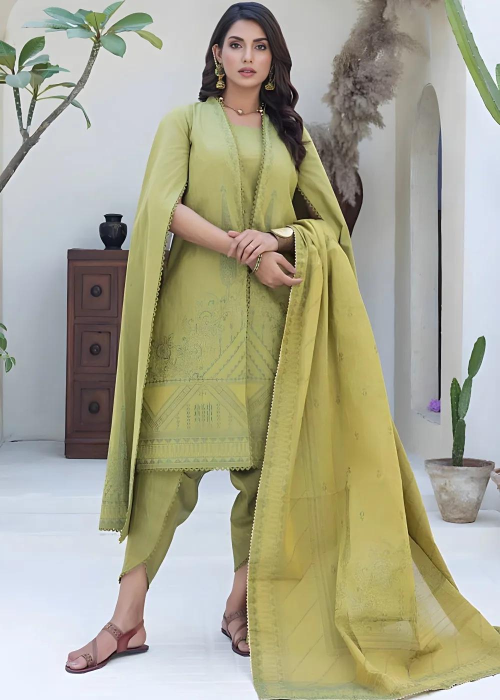 Gul Ahmed 3-Piece Chambray Jacquard Unstitched Suit MJ-42009