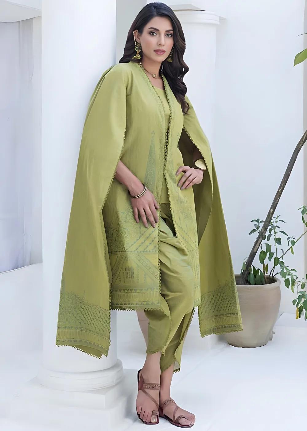 Gul Ahmed 3-Piece Chambray Jacquard Unstitched Suit MJ-42009