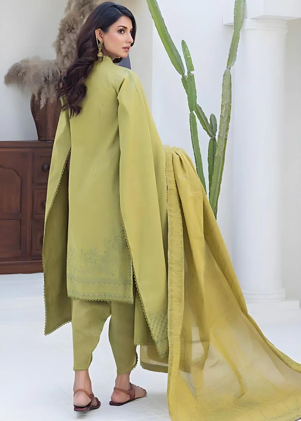 Gul Ahmed 3-Piece Chambray Jacquard Unstitched Suit MJ-42009