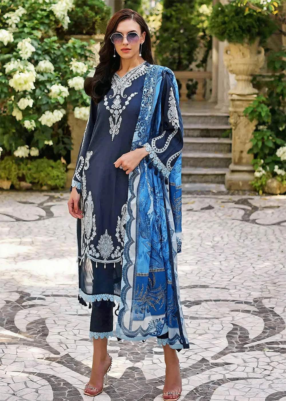 Gul Ahmed 3-Piece Embroidered Lawn Unstitched Digital Printed Suit CL-32037