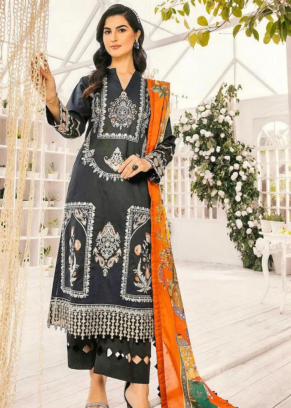 Gul Ahmed 3-Piece Embroidered Lawn Unstitched Digital Printed Suit CL-32052