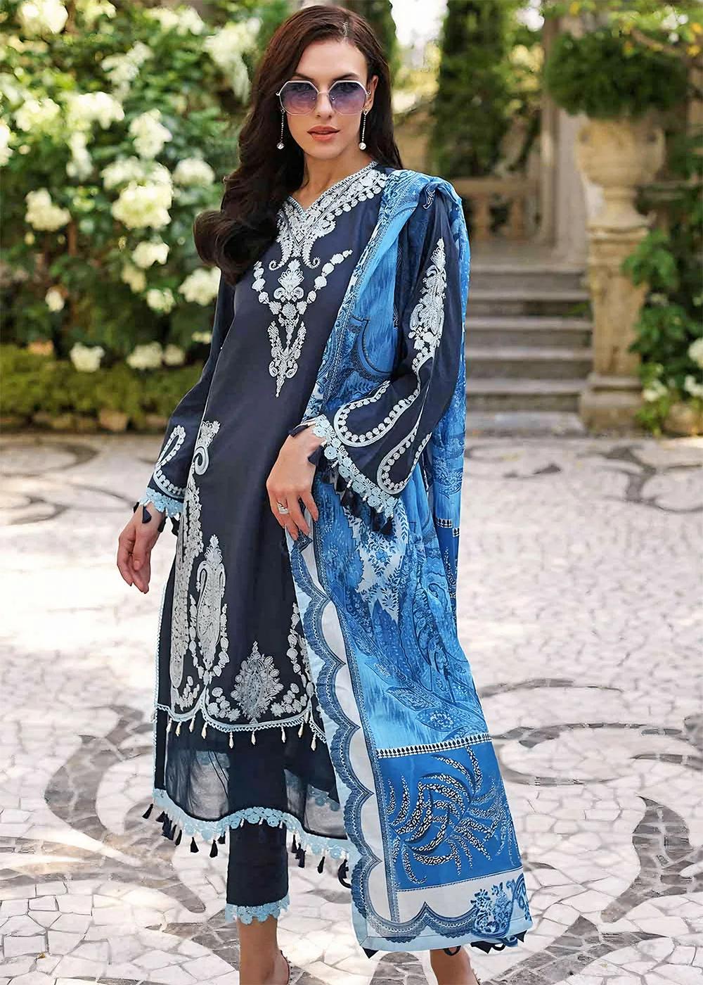 Gul Ahmed 3-Piece Embroidered Lawn Unstitched Digital Printed Suit CL-32037