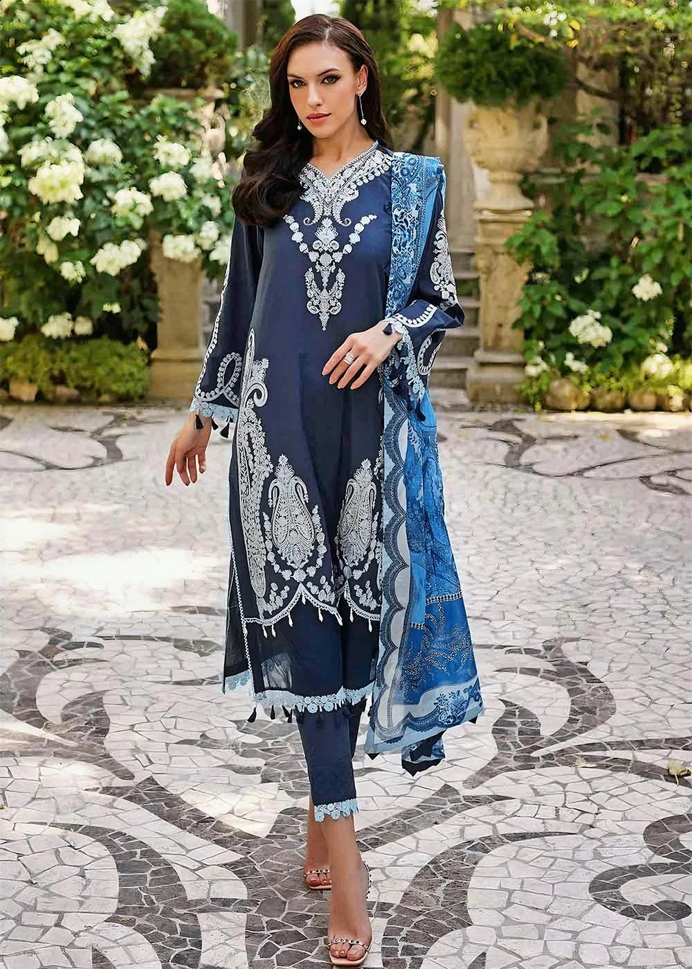 Gul Ahmed 3-Piece Embroidered Lawn Unstitched Digital Printed Suit CL-32037