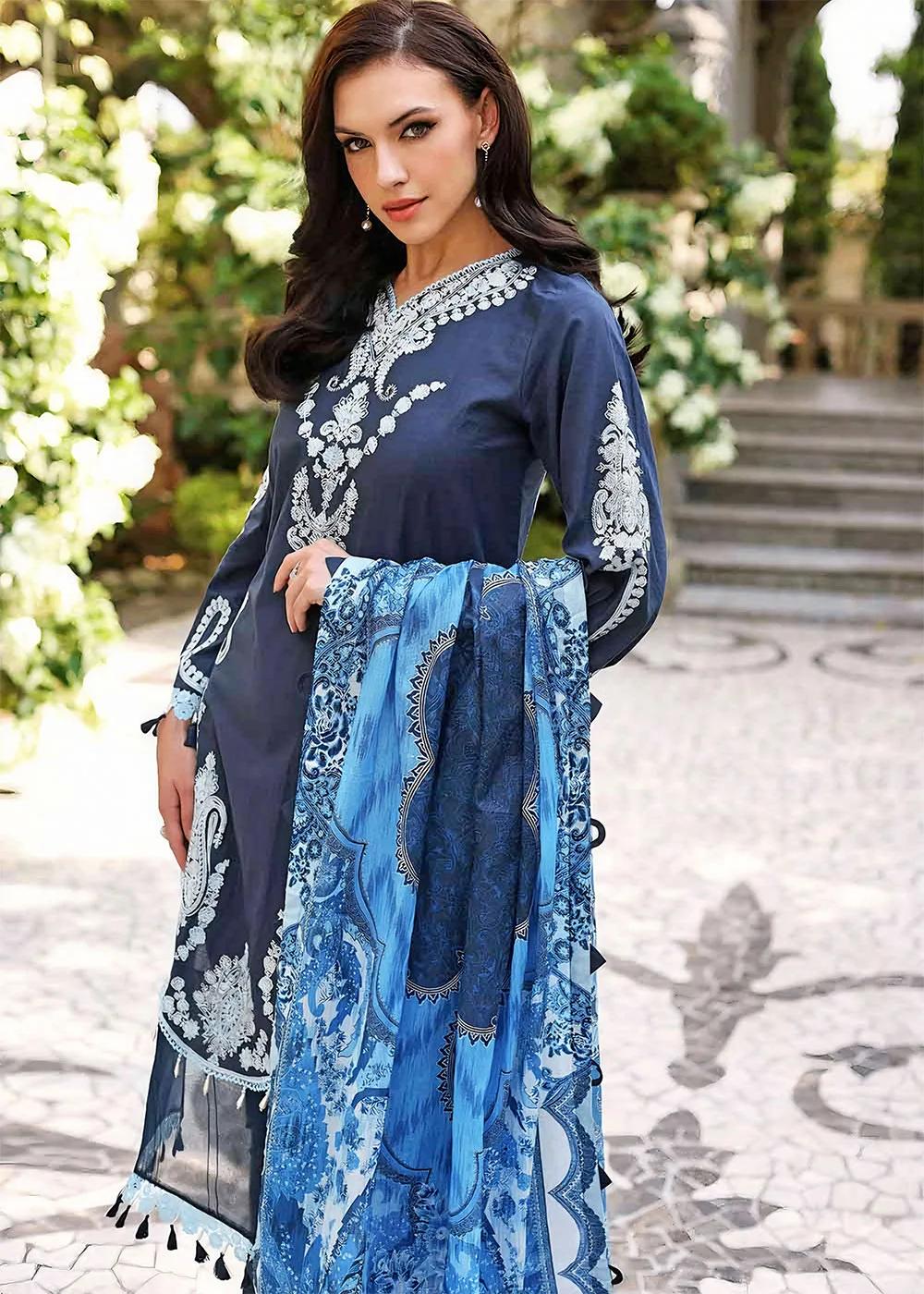 Gul Ahmed 3-Piece Embroidered Lawn Unstitched Digital Printed Suit CL-32037