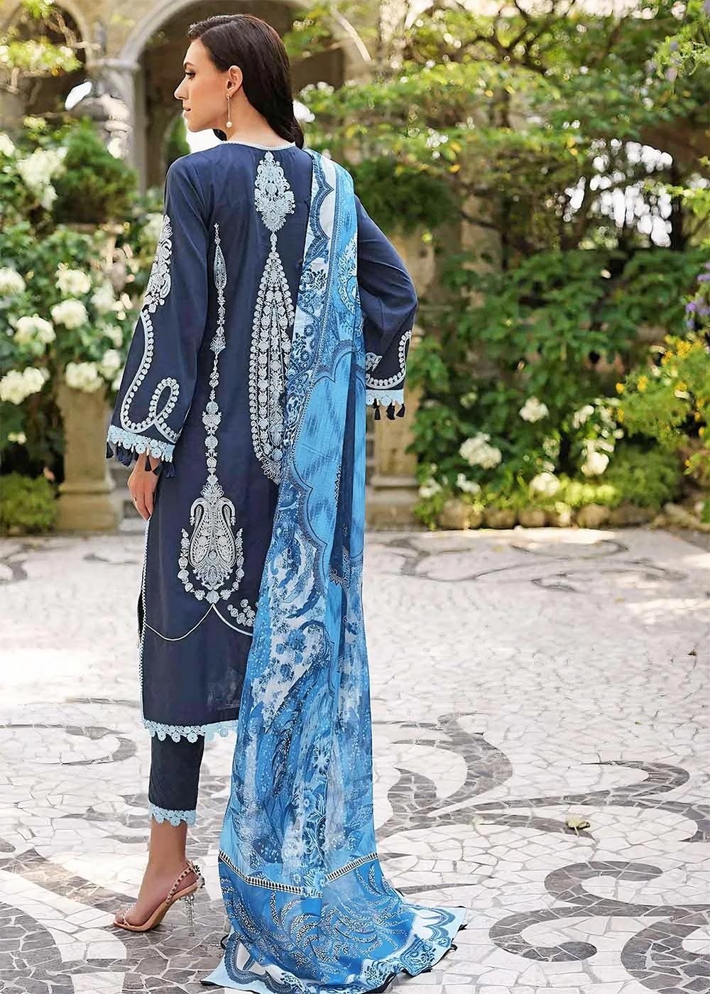 Gul Ahmed 3-Piece Embroidered Lawn Unstitched Digital Printed Suit CL-32037