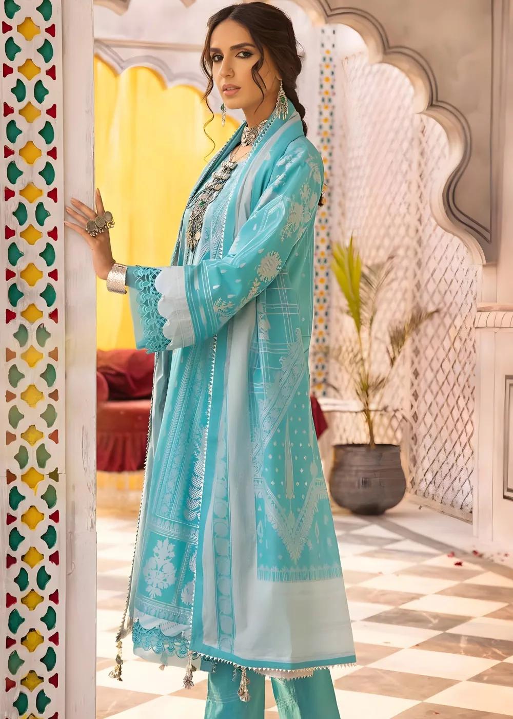 Gul Ahmed 3-Piece Glitter Printed Lawn Unstitched Suit CL-32538 B
