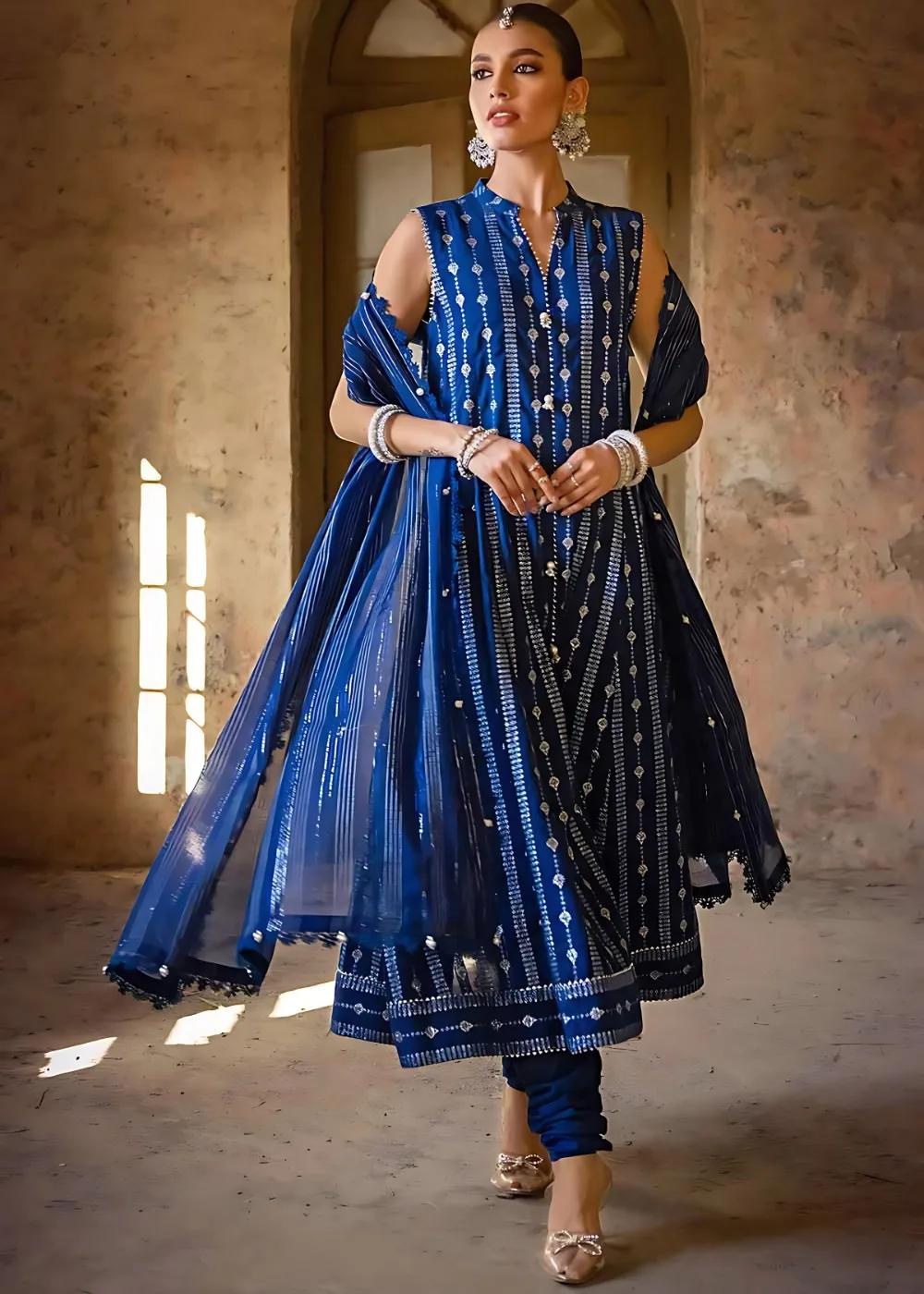 Gul Ahmed 3-Piece Jacquard Printed Unstitched Suit FE-32085