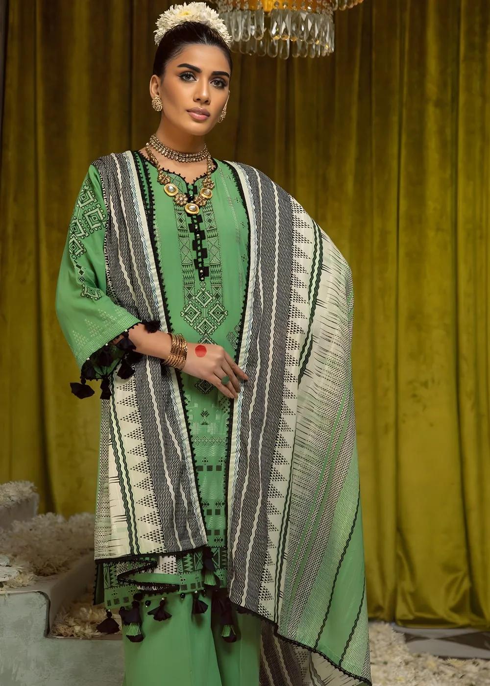 Gul Ahmed 3-Piece Jacquard Unstitched Suit with Printed Leno Dupatta MJ-42004