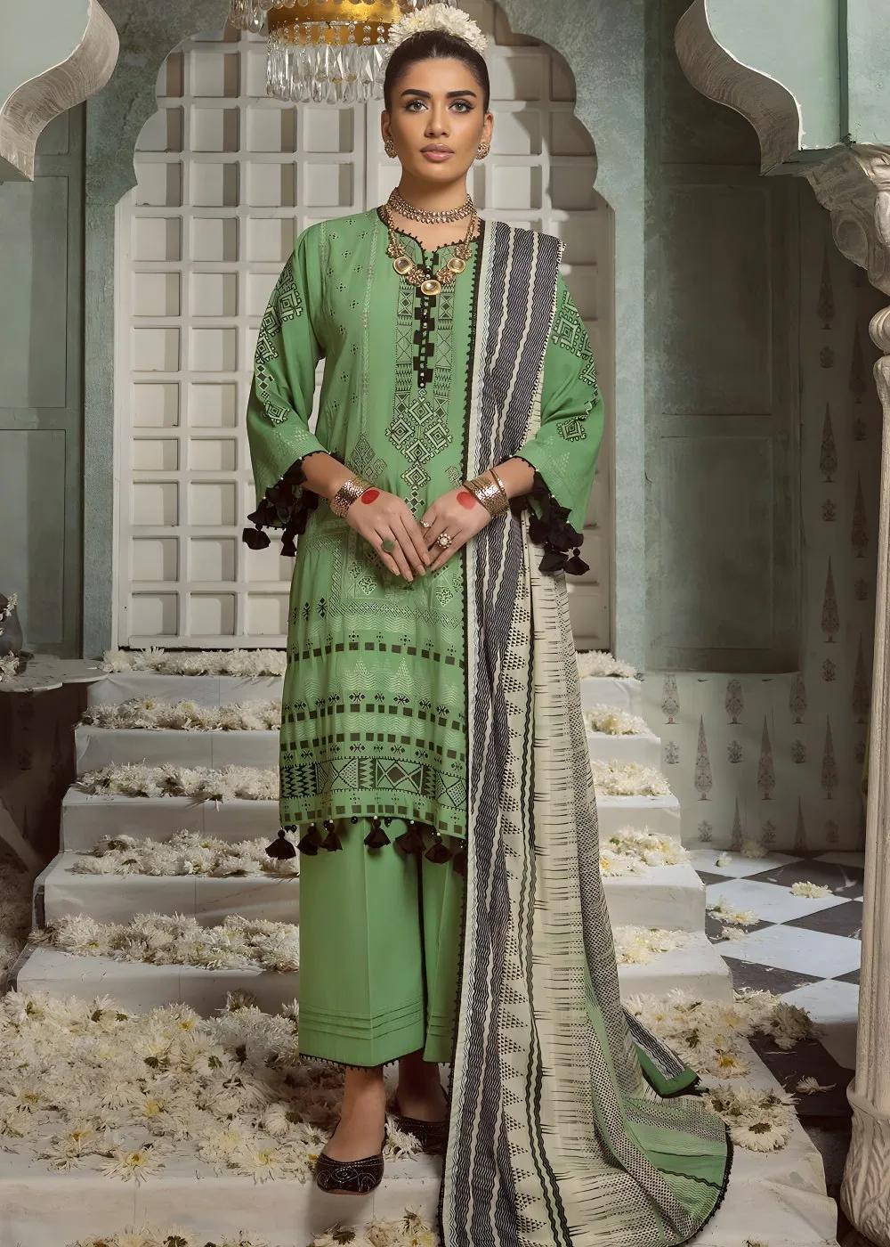 Gul Ahmed 3-Piece Jacquard Unstitched Suit with Printed Leno Dupatta MJ-42004