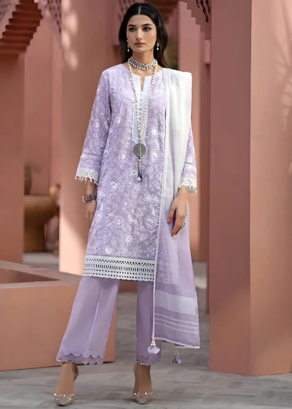 Gul Ahmed 3-Piece Lacquer Printed Lawn Shirt with Paper Cotton Dupatta SP-42015