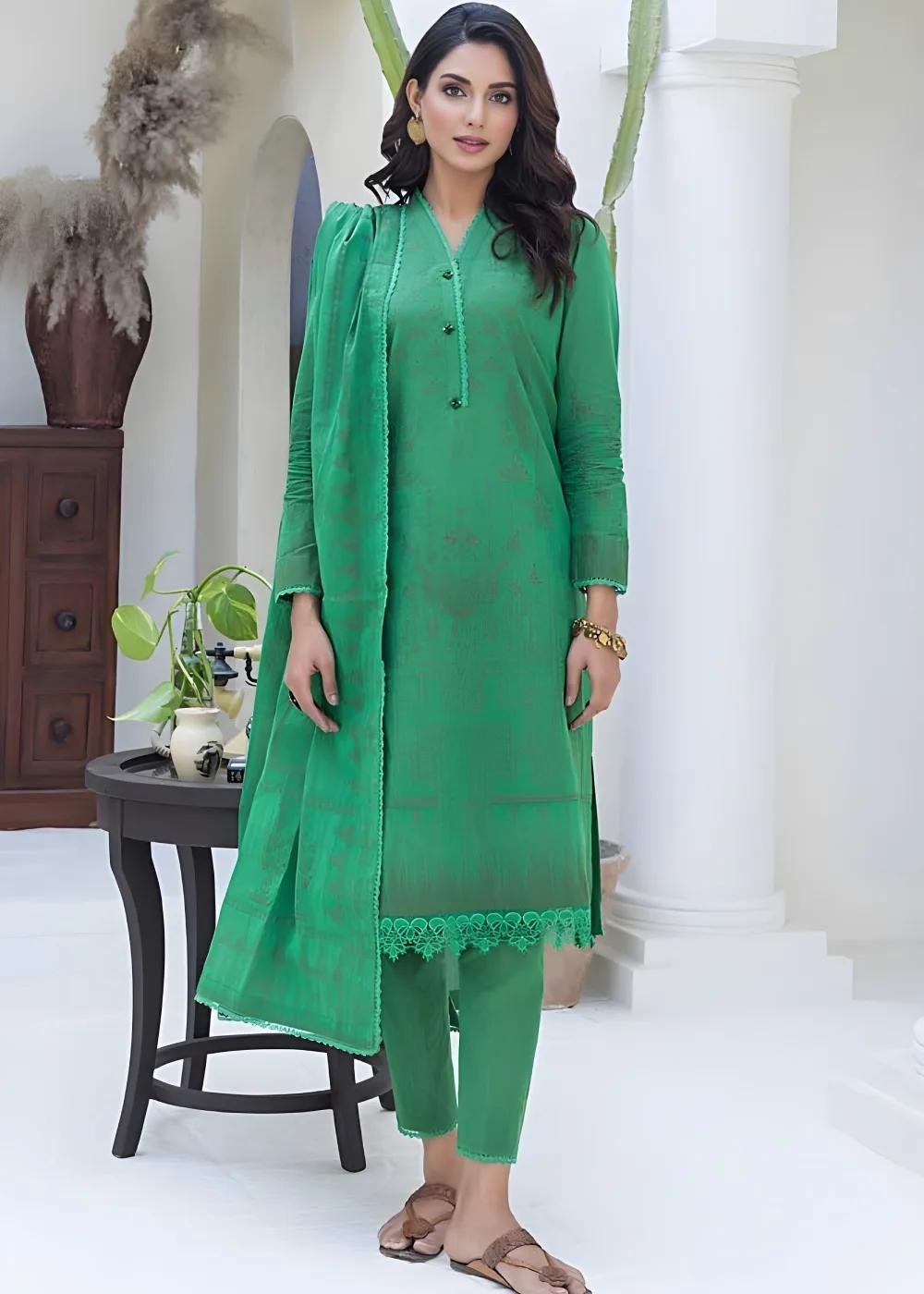 Gul Ahmed 3-Piece Unstitched Chambray Jacquard Shirt with Chambray Jacquard Dupatta MJ-42007