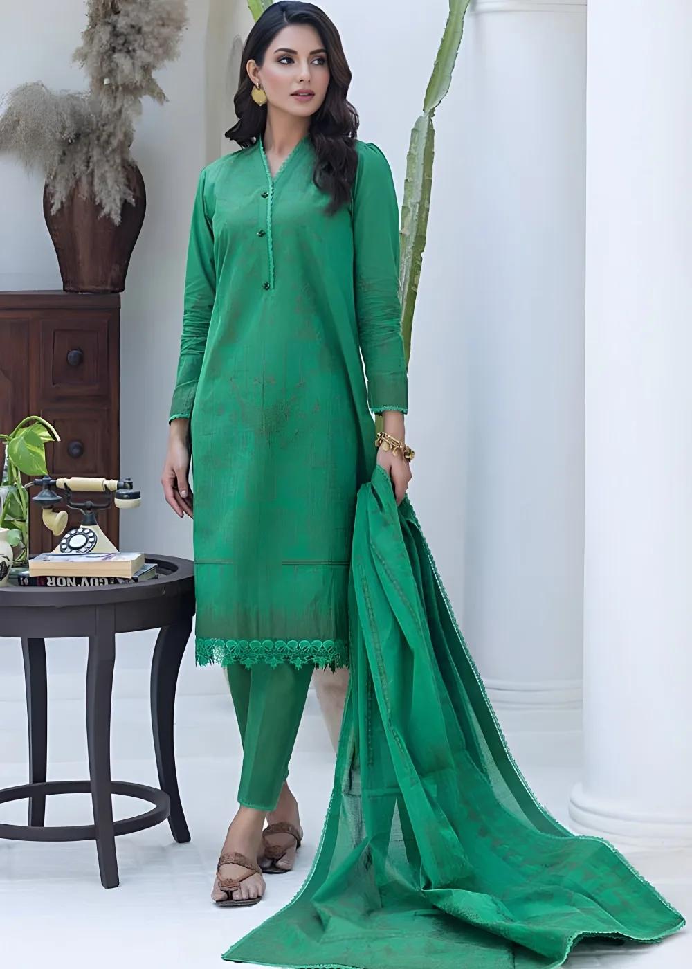 Gul Ahmed 3-Piece Unstitched Chambray Jacquard Shirt with Chambray Jacquard Dupatta MJ-42007