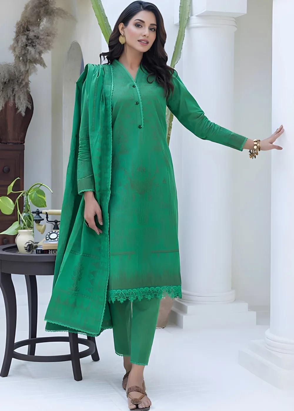 Gul Ahmed 3-Piece Unstitched Chambray Jacquard Shirt with Chambray Jacquard Dupatta MJ-42007