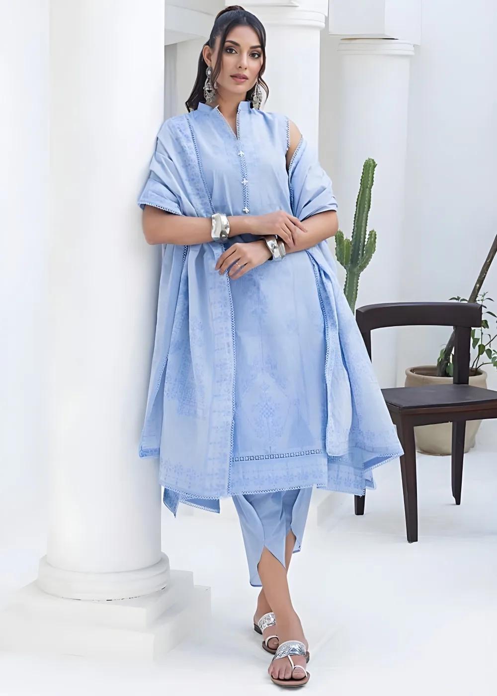 Gul Ahmed 3-Piece Unstitched Chambray Jacquard Shirt with Chambray Jacquard Dupatta MJ-42008