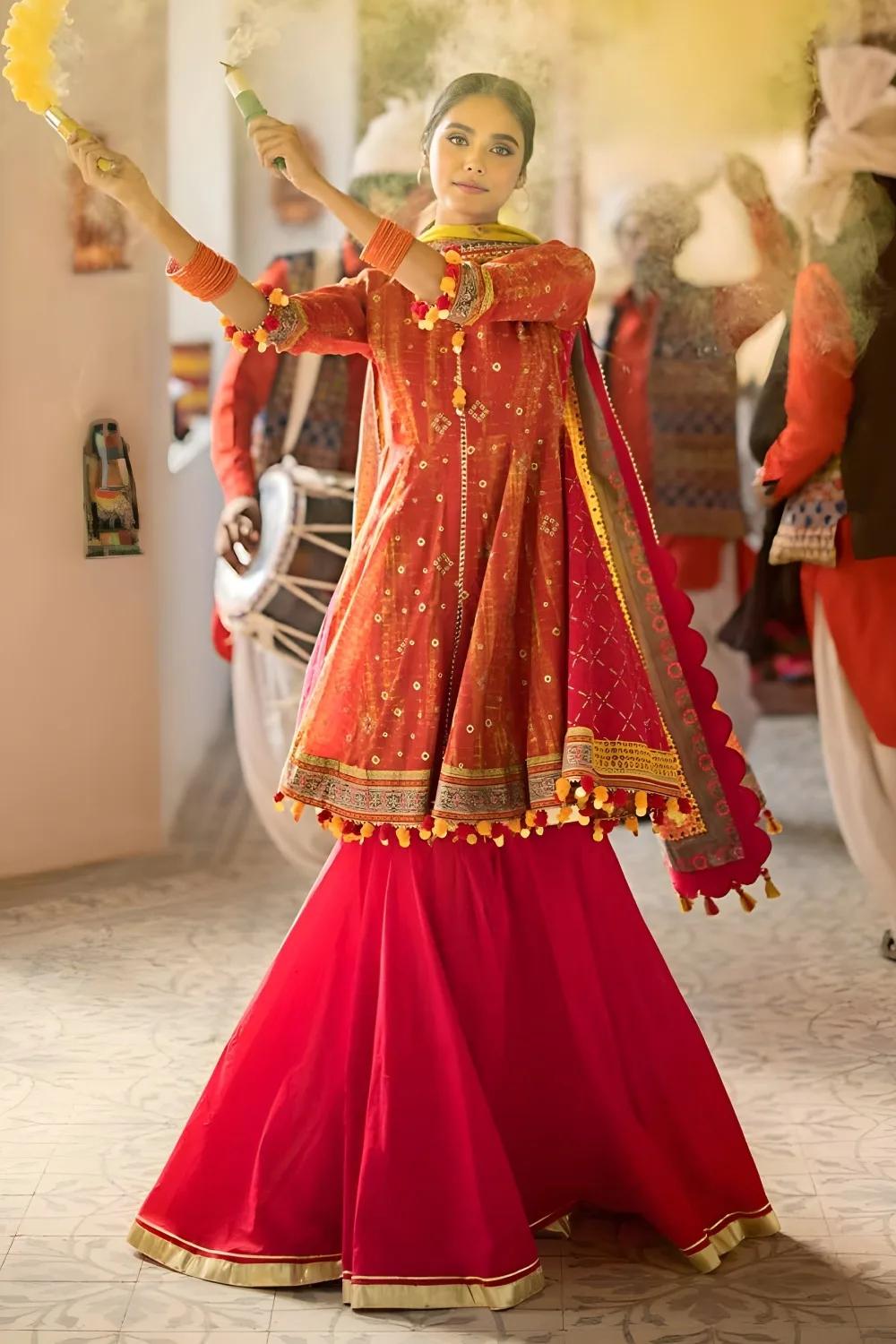 Gul Ahmed 3-Piece Unstitched Gold Printed Lawn Shirt with Gold Printed Dupatta Suit CL-42042 B